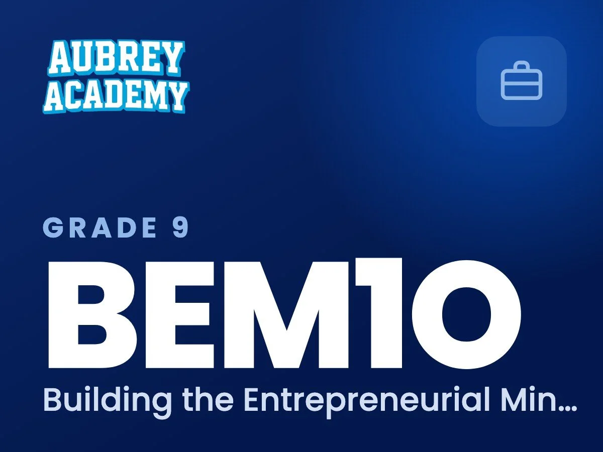 BEM1O Building the Entrepreneurial Mindset online course, Aubrey Academy