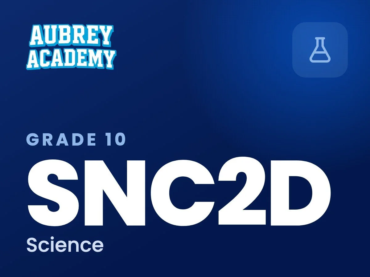 SNC2D Science online course, Aubrey Academy