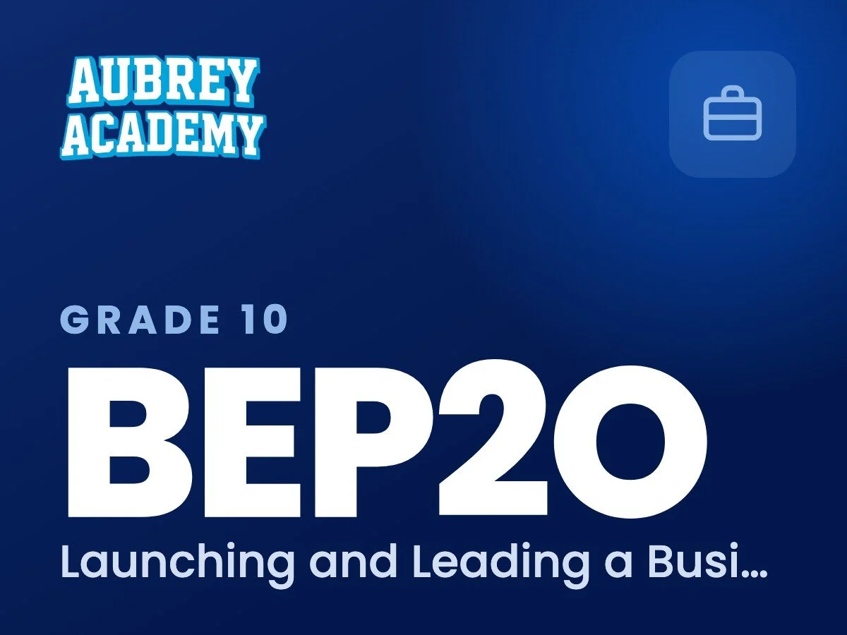 BEP2O Launching and Leading a Business online course, Aubrey Academy
