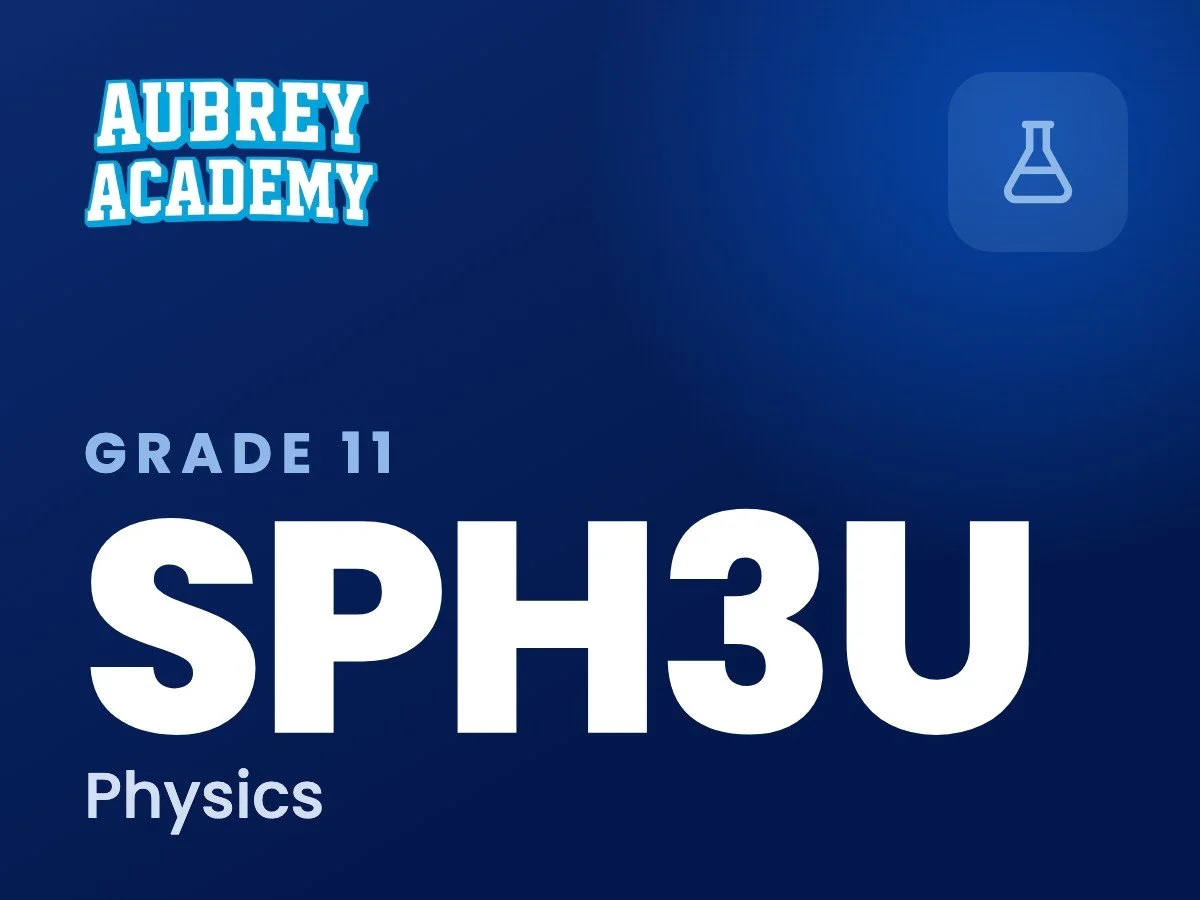 SPH3U Physics online course, Aubrey Academy