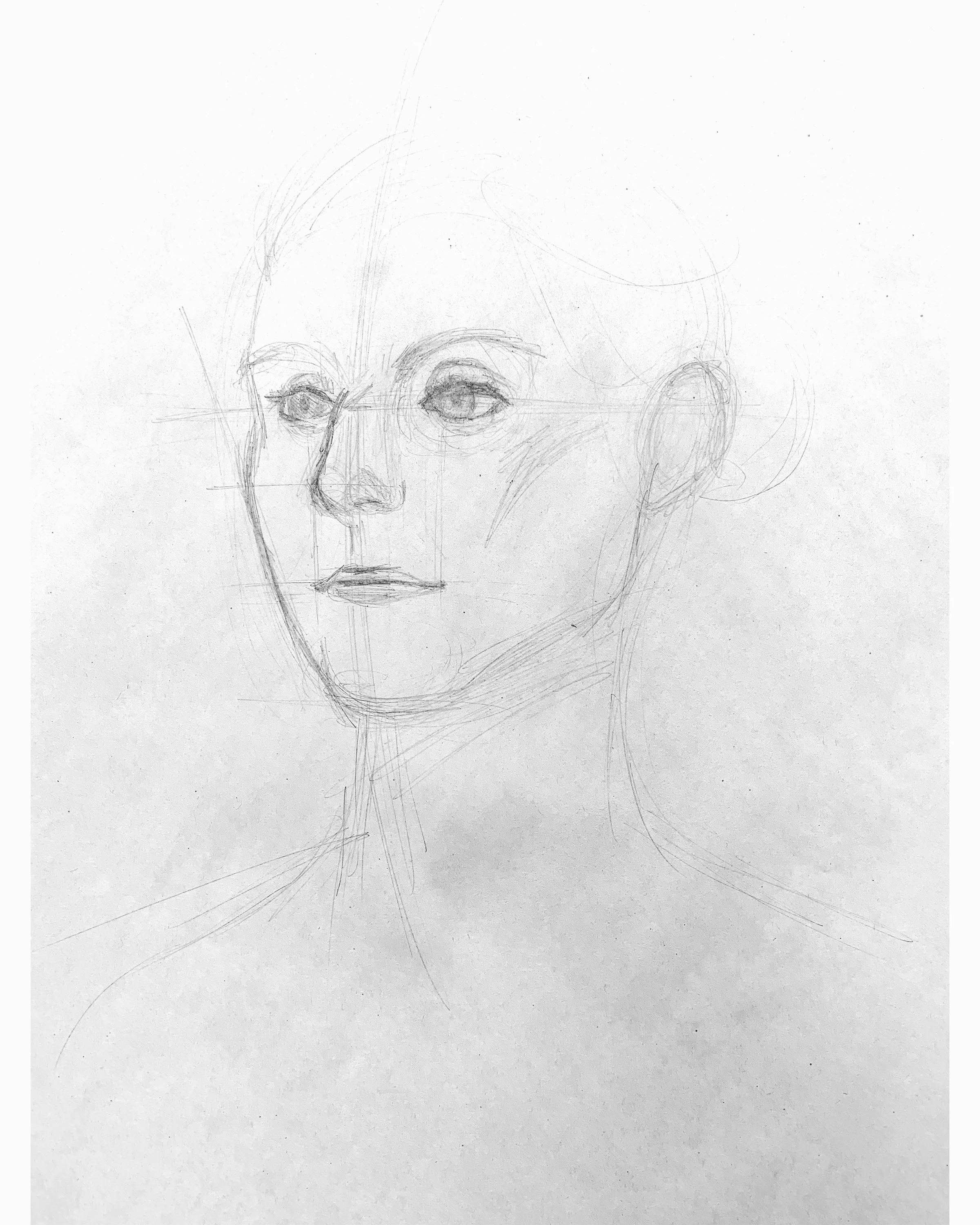 Teen Portfolio Development- 10 minute portrait sketch
