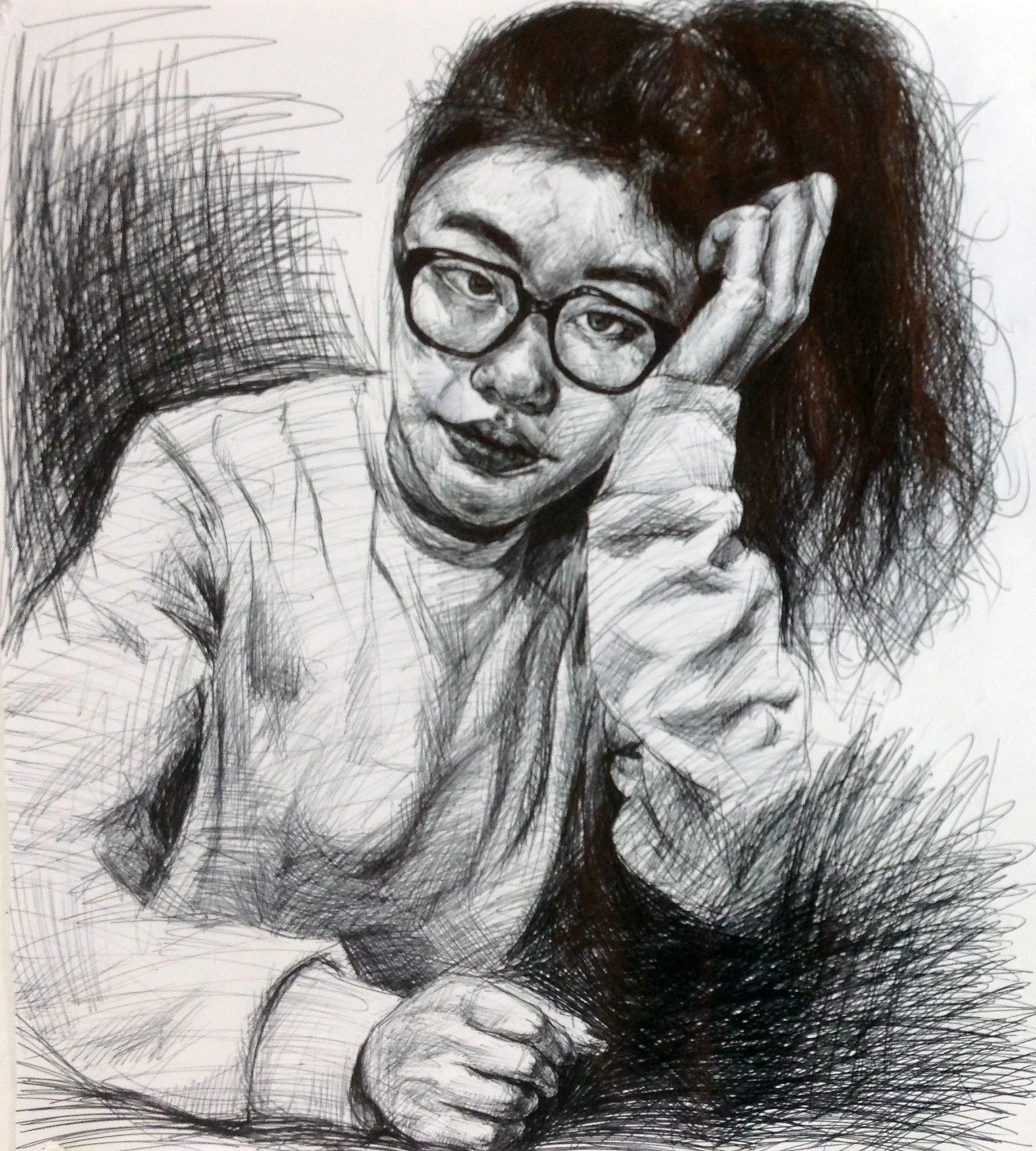 LIGHT COLOR and DESIGN II Empty the Pen- Extra Credit This project challenges students to draw with ink. The goal of the assignment is to empty the ink from a full Bic ball point Pen in one drawing. Ink on Paper