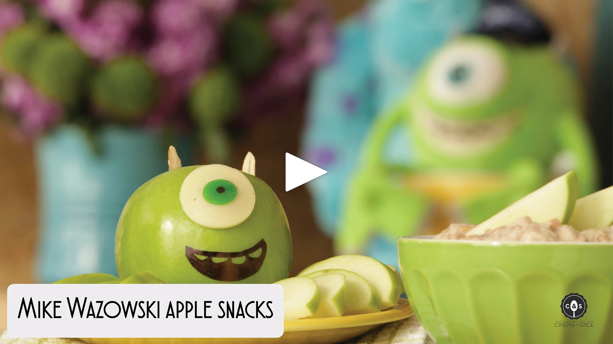 Mike Wazowski Apple Snacks