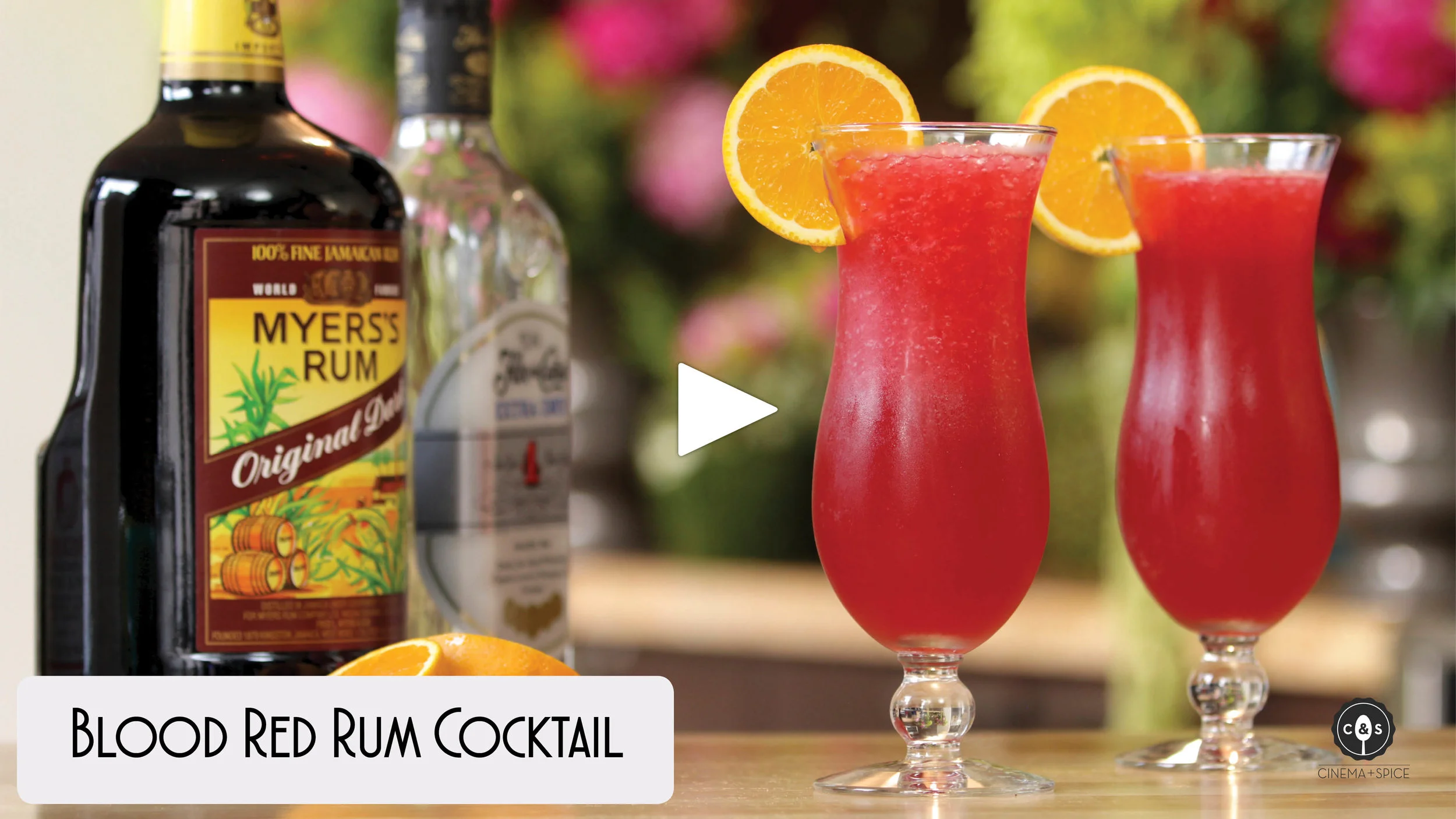 Blood Red Rum Cocktail