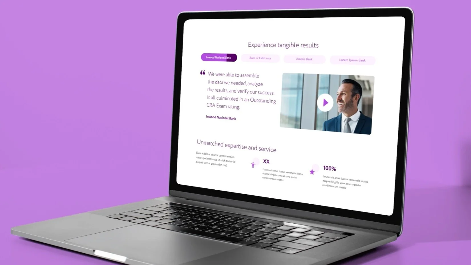 Marquis' New Visual Identity Incorporated into Web Design - Website Mockup 