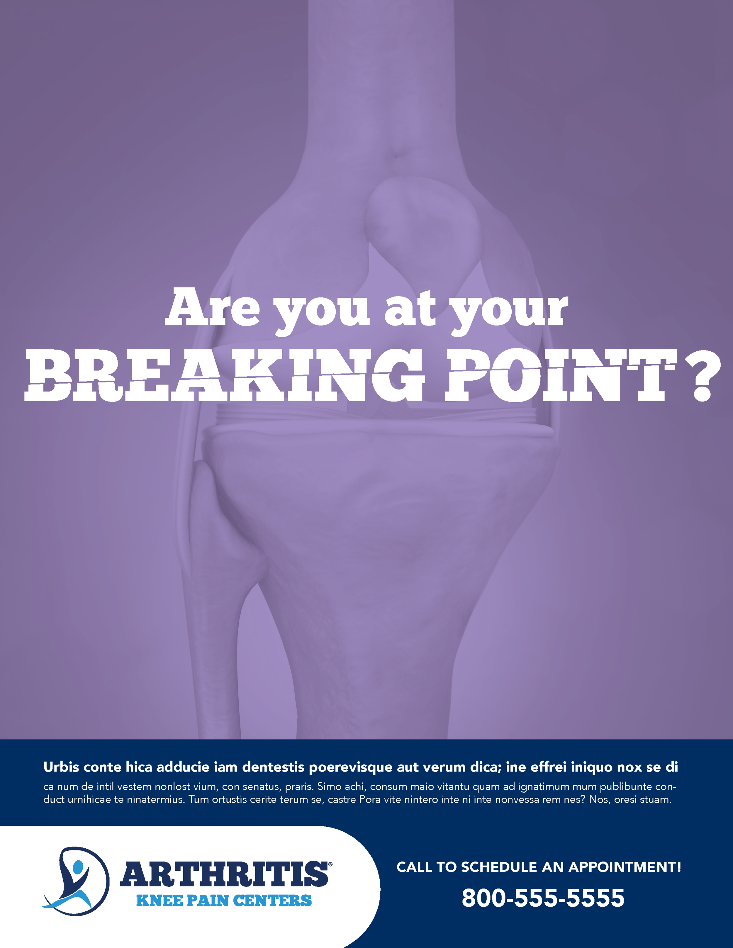 Art Direction/Branding Arthritis Knee Pain Centers —