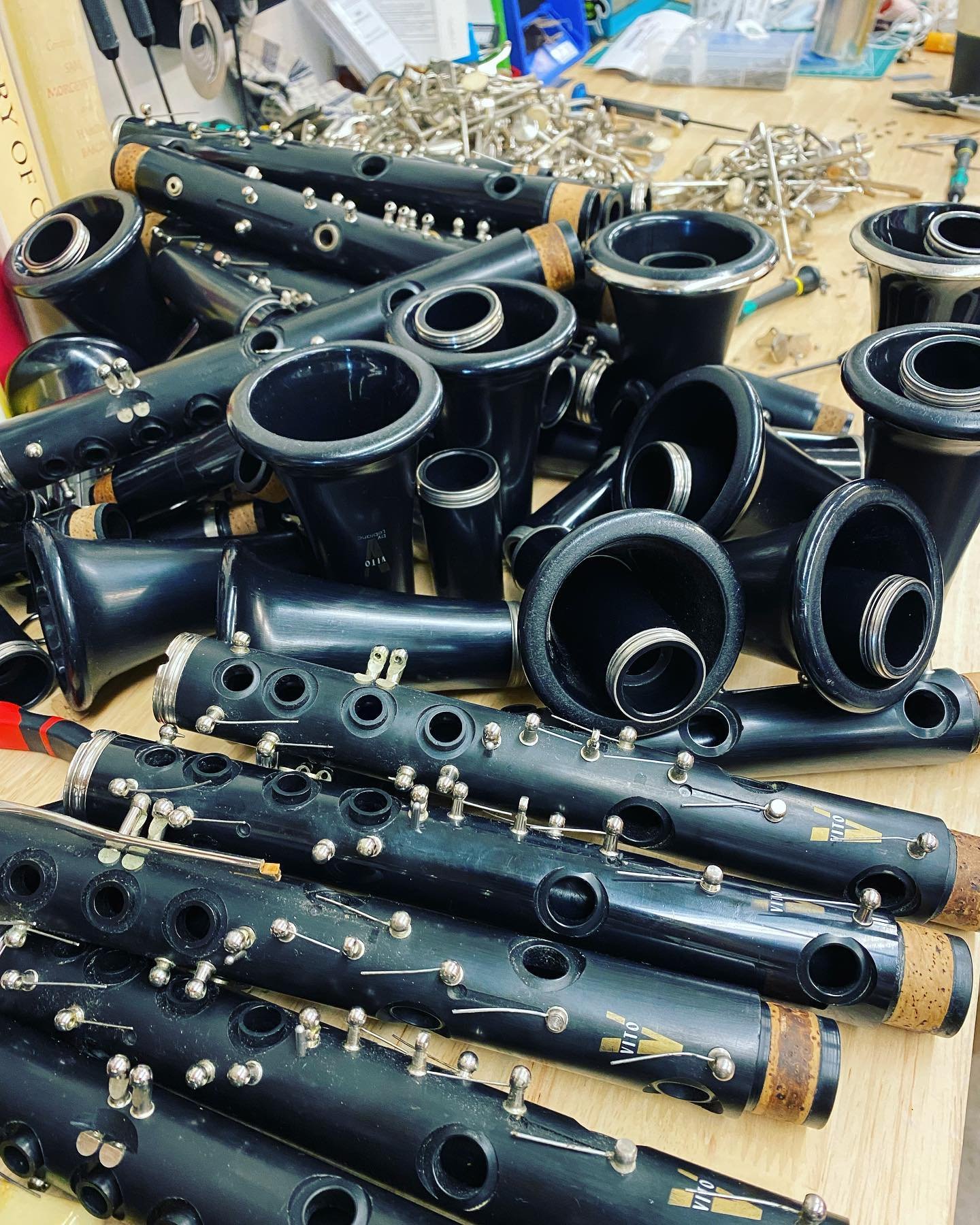 We let the bassoonist come in at 7am unsupervised today&hellip; 
No working clarinets were harmed in the process!

#tapestrymusic #supportlocal #shoplocal
#instrumentrepair #brass #woodwind #clarinet #carnage