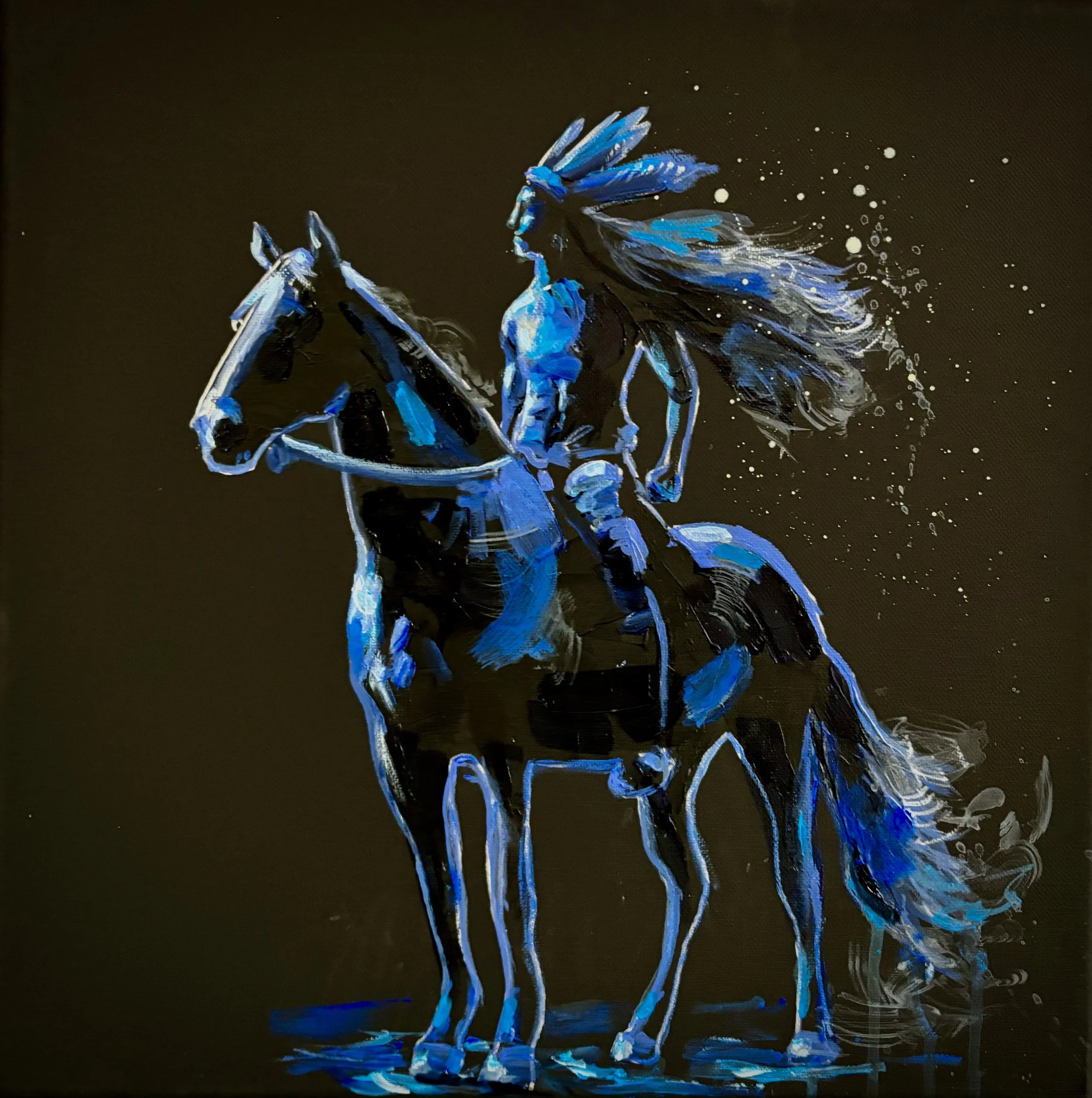 "Into the Night" Greeting Card