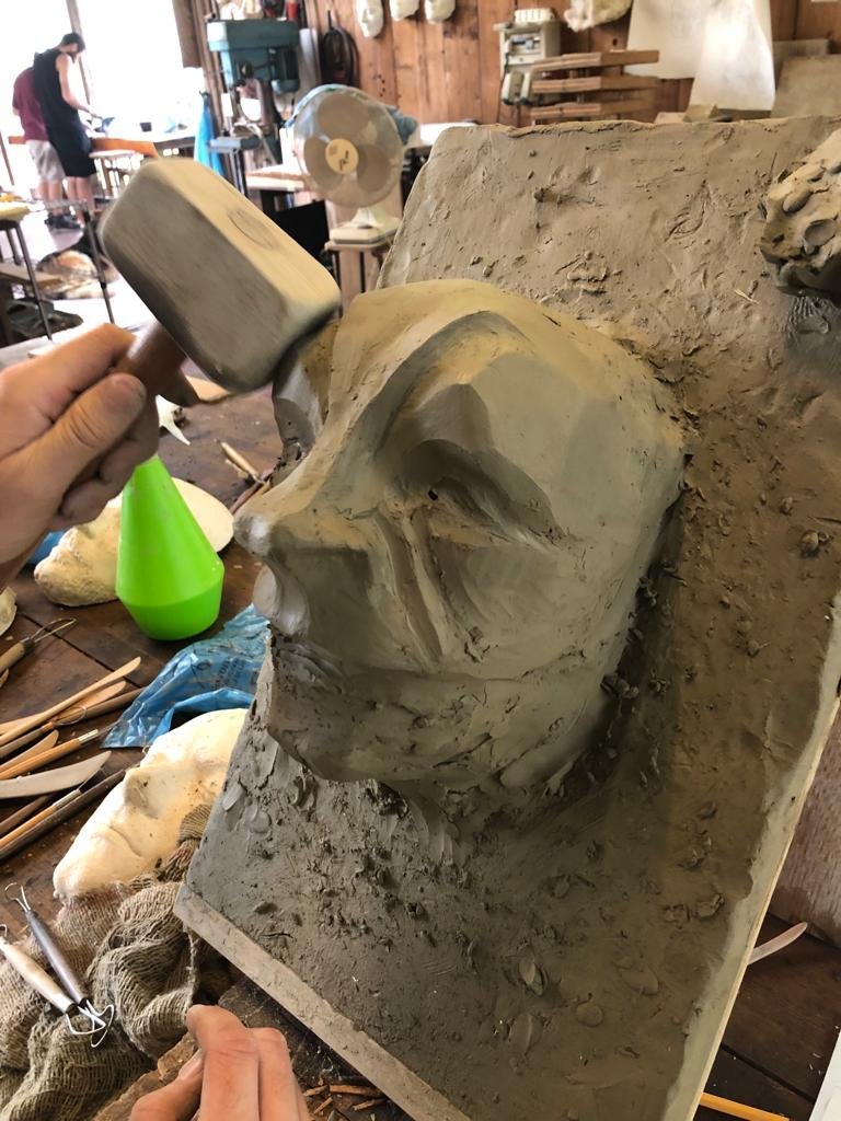 Mask design in clay