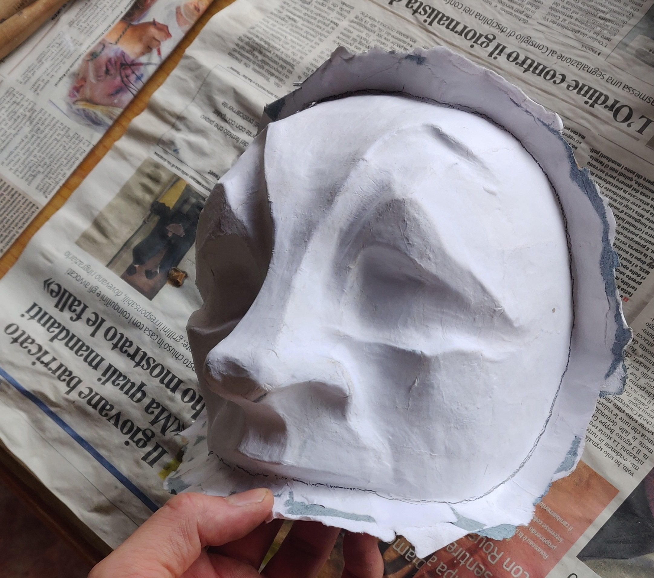 Mask in papier mache