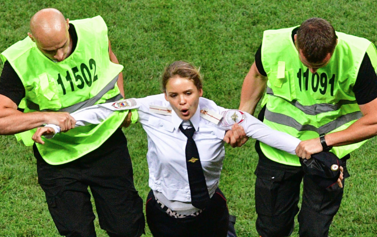 Pussy Riot Members Get 15 Days in Jail and a 3-Year Ban From Sporting Events After Protesting at the World Cup Final