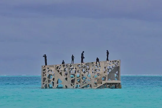 Coral Sculpture Exhibit in Maldives Immerses Ocean Art in Tidal Waters