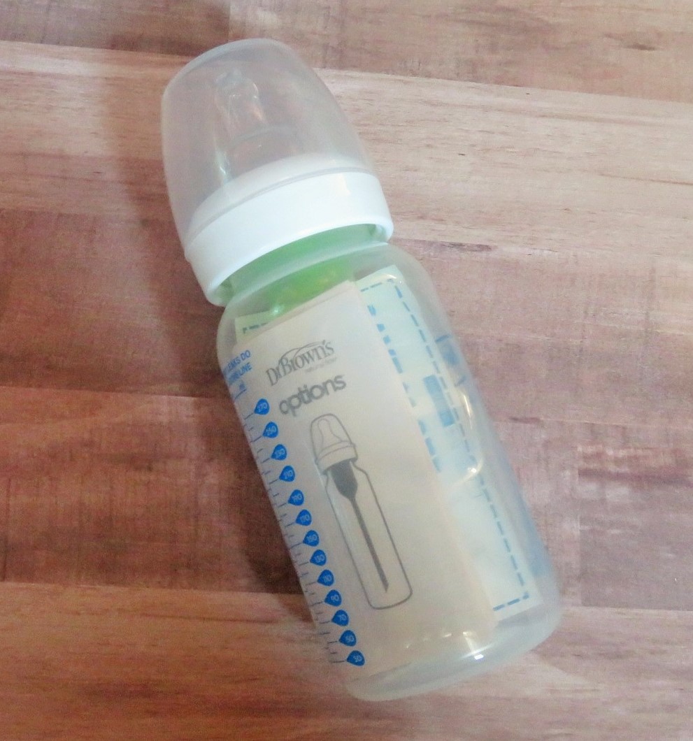 baby bottle with bag inside