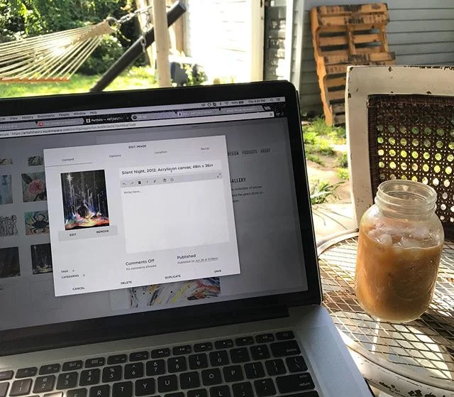 Just updating the #portfolio #outside cuz the AC broke and it&rsquo;s somehow cooler out here. #overit
.
.
.
.
.
#artistsoninstagram #painter #artish #painting #painter #design #designer #graphicdesign #graphicdesigner #batonrouge #louisiana #summer 