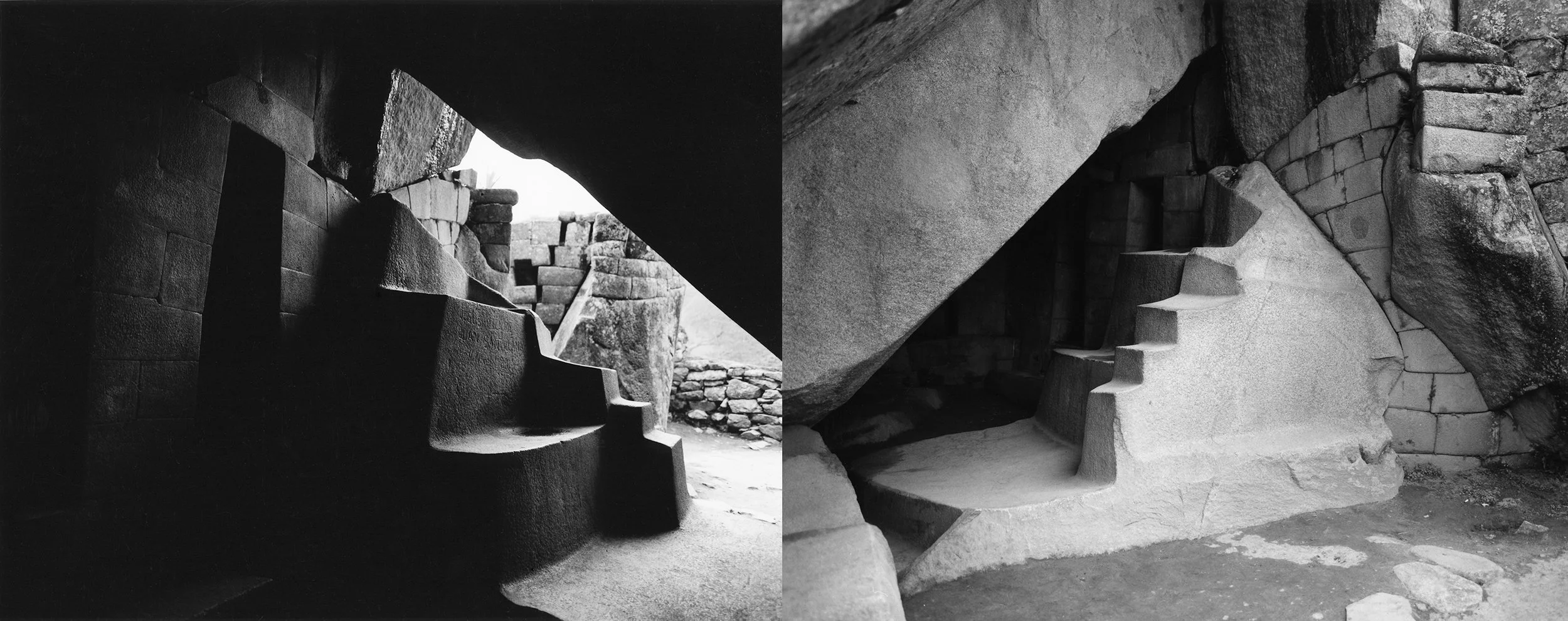 Machu Picchu Diptych , Peru, 1987, gelatin silver print, 30"H x 80"W