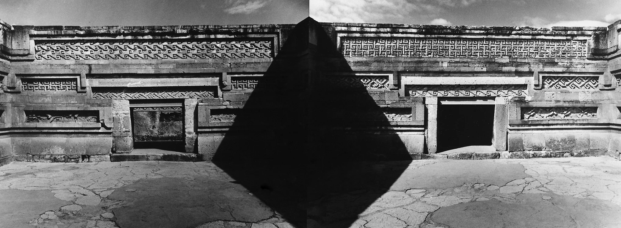 Mitla Diptych , 1989, gelatin silver print, 30"H x 80"W