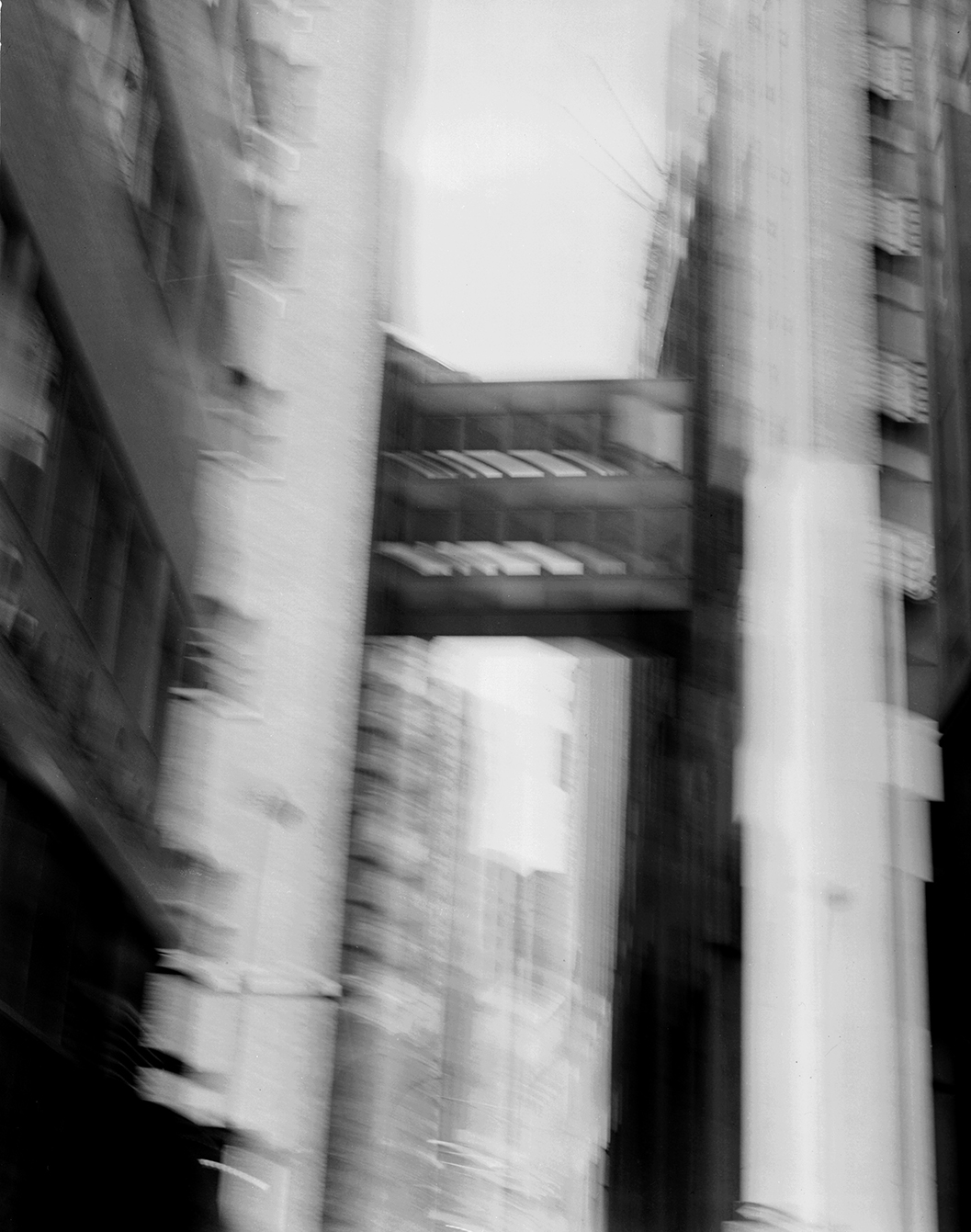Untitled Cityscape , 1981, gelatin silver print, 46"H x 36"W