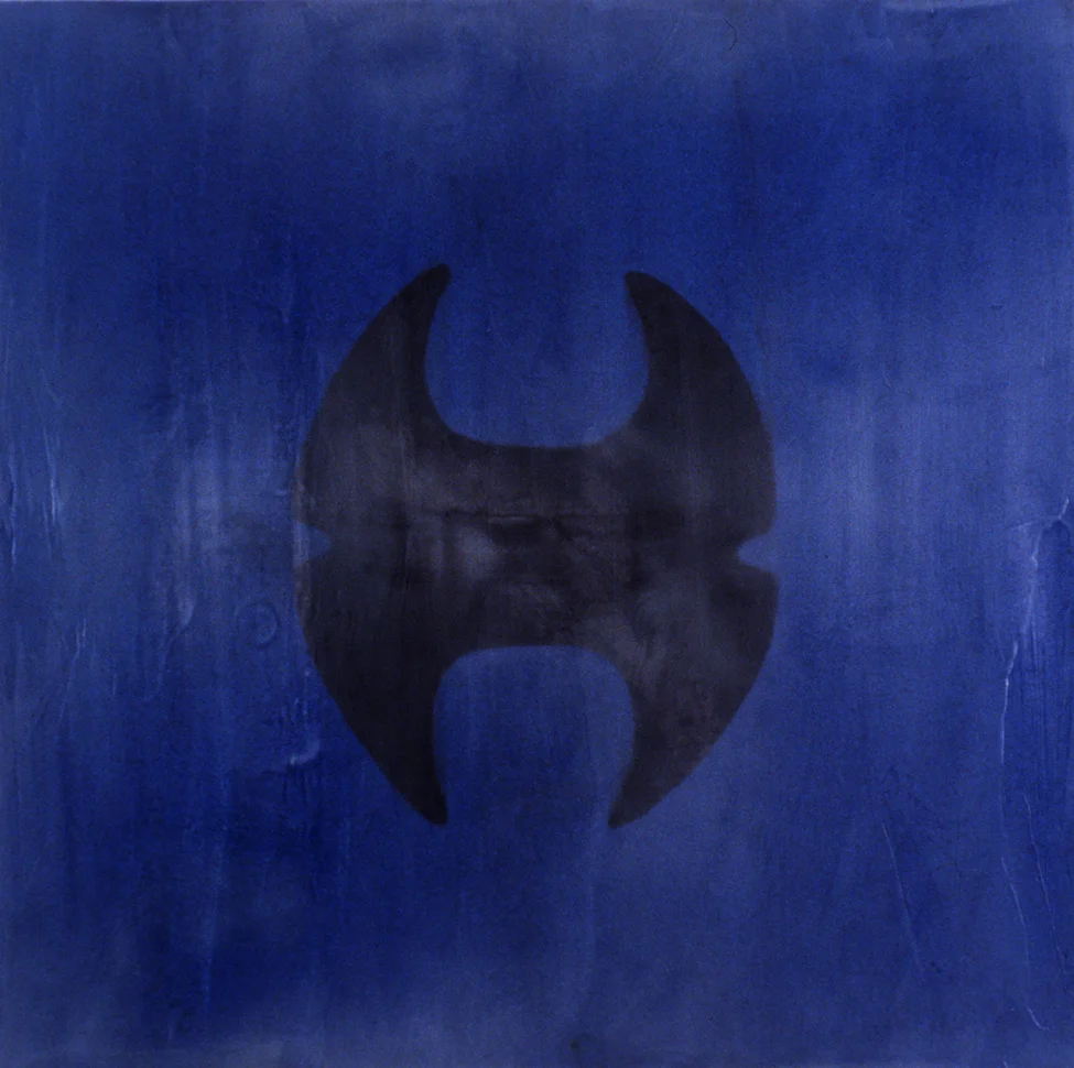 Ceremonial Objects/Banner Stone , 1992-1994, encaustic on 300# arches paper, 22"H x 30"W
