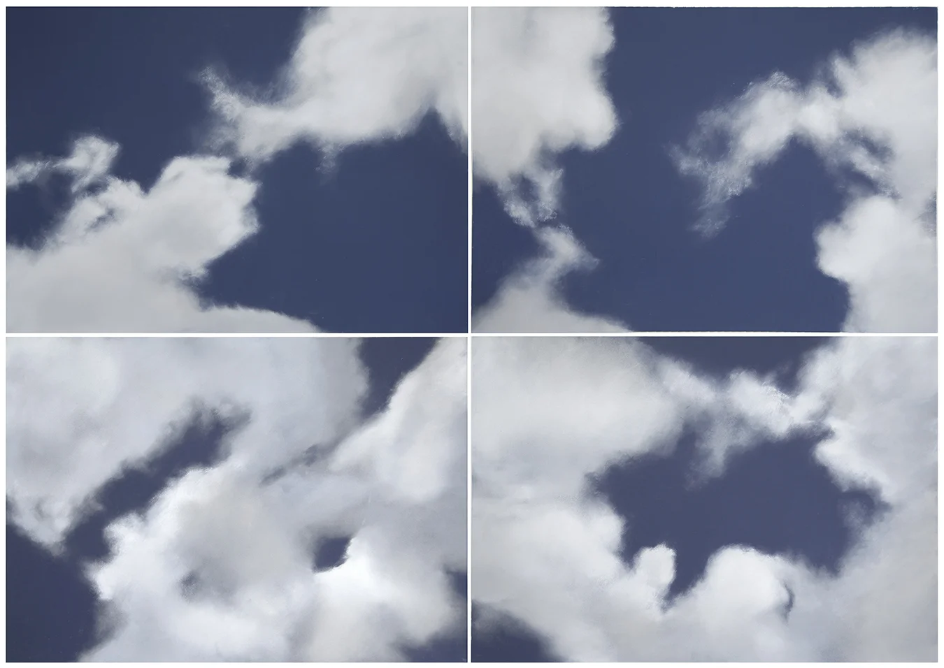 Heaven's Breath XXIV , 2010, pastel on paper, 40"H x 54"W (4 panels)
