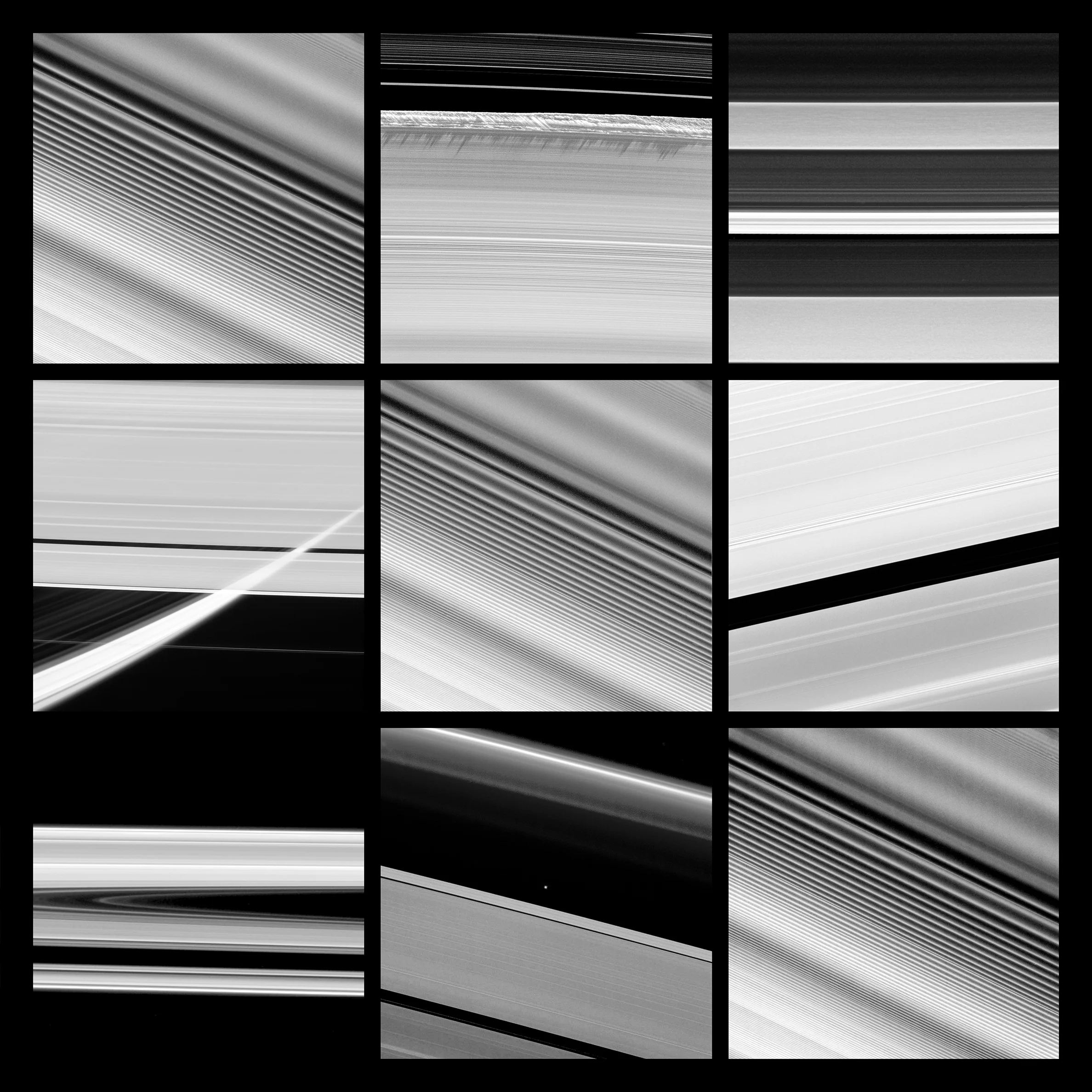 KOSMOS/Saturn VII , 2015, archival black-and-white print, 33" x 33"