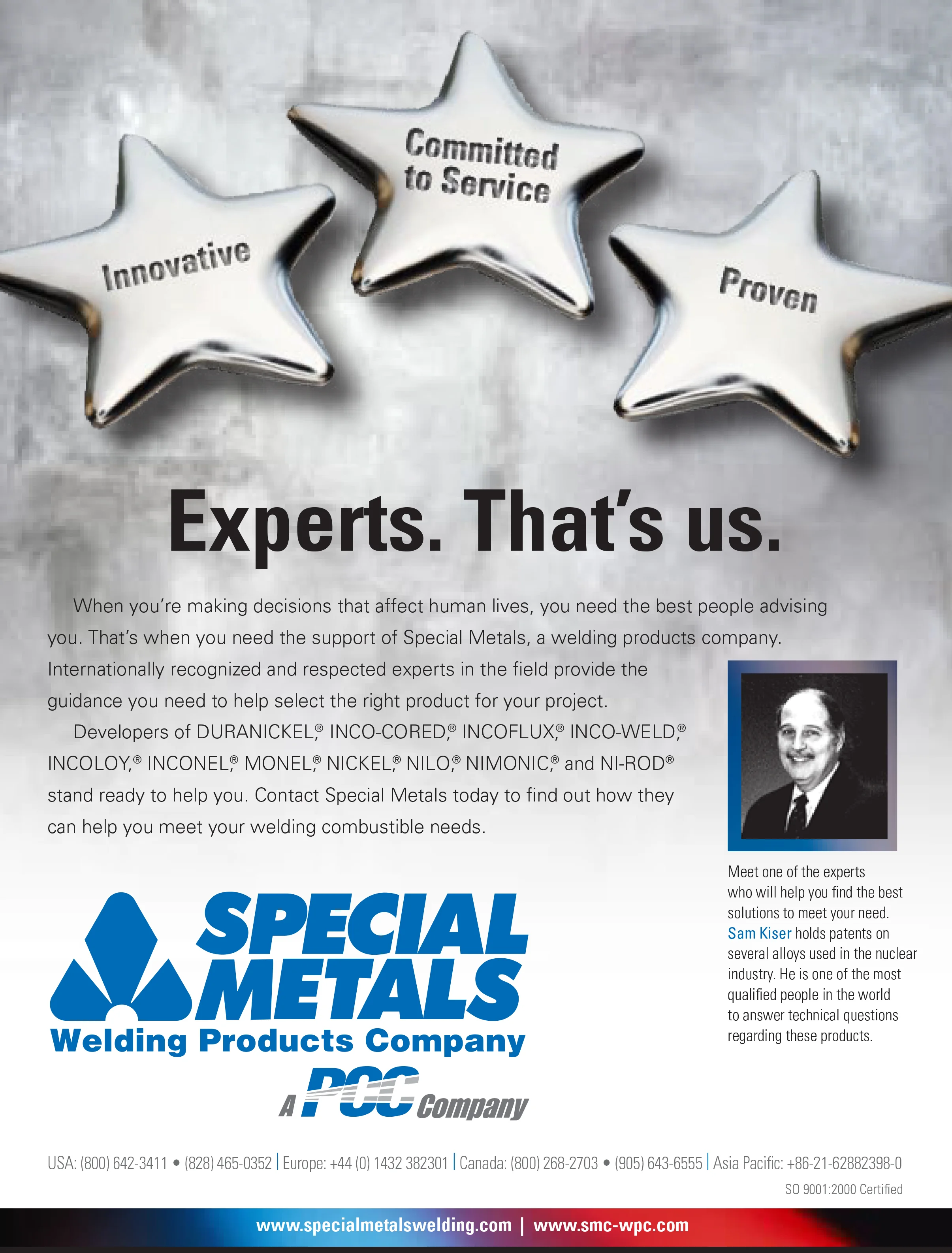 Ad conceptj for Special Metals. Designed for G&T Communications.