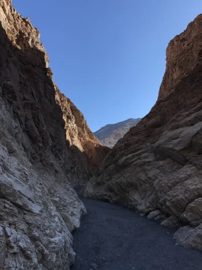 Approaching the narrows of Mosaic Canyon