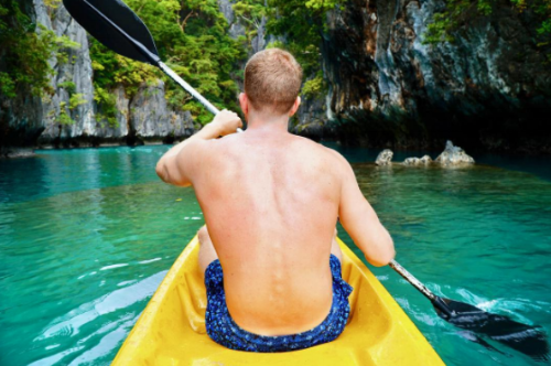 Paddling through the Small Lagoon, El Nido, Philippines