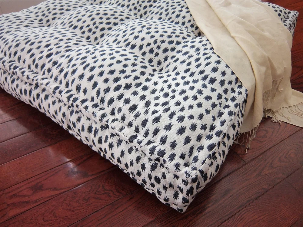 Grateful Home — Oversized Floor Cushion with French Quilted Edging