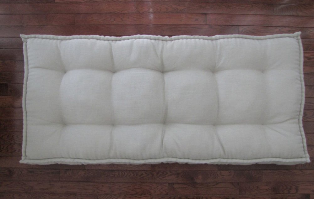 Grateful Home — Custom Cushions, Gray Velvet French Mattress for Daybed,  Window Seat or Porch Swing