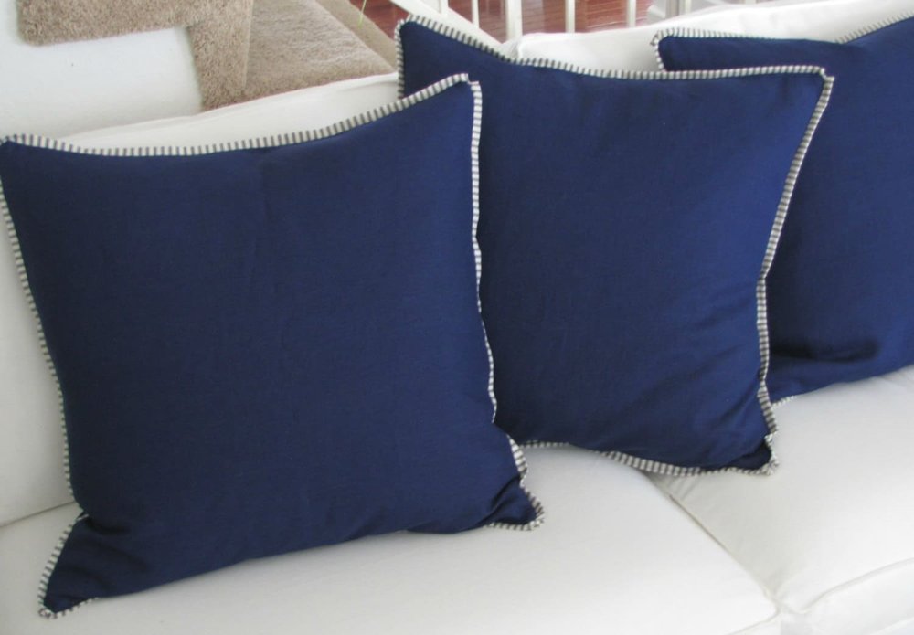 Peace Nest 2 Pack Feather Down Throw Pillow Insert, Blue, 26 X 26