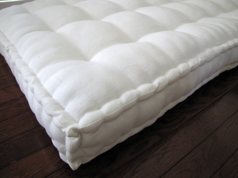 Grateful Home — Custom French Mattress Cushions with Matching Lumbar Back  Pillows for Loft
