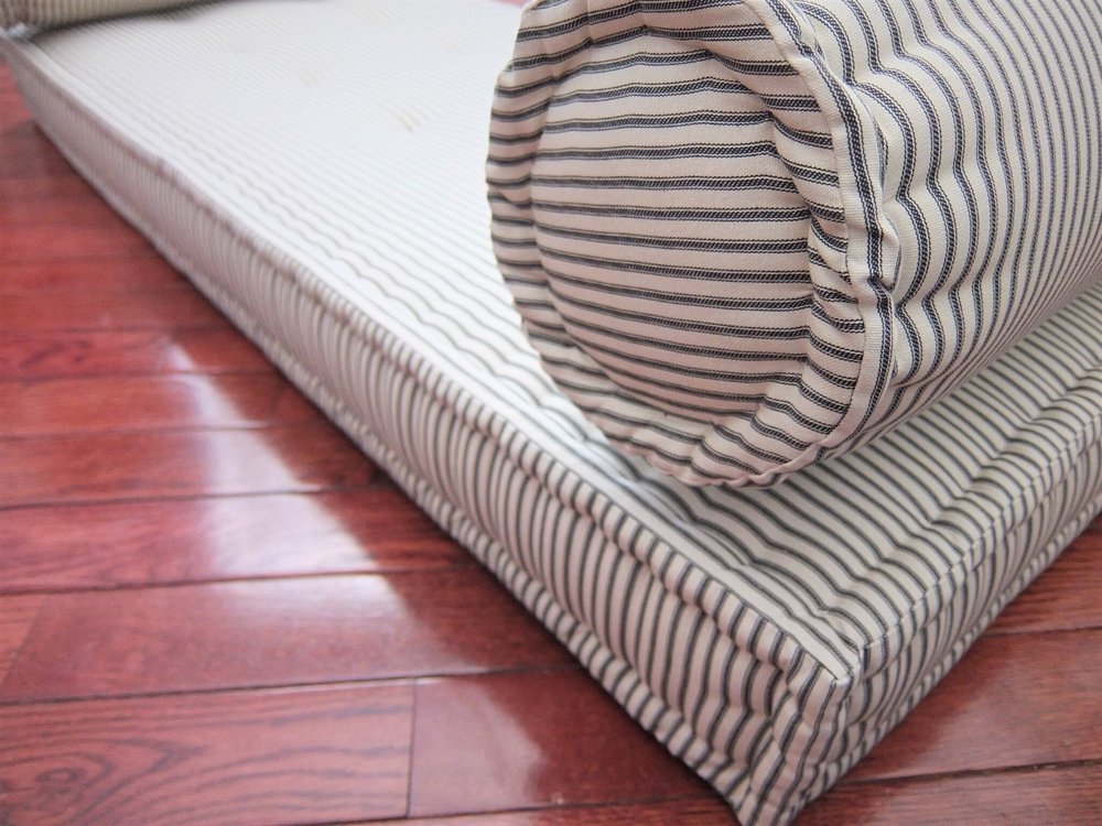 Grateful Home — Custom French Mattress Cushions with Matching Lumbar Back  Pillows for Loft