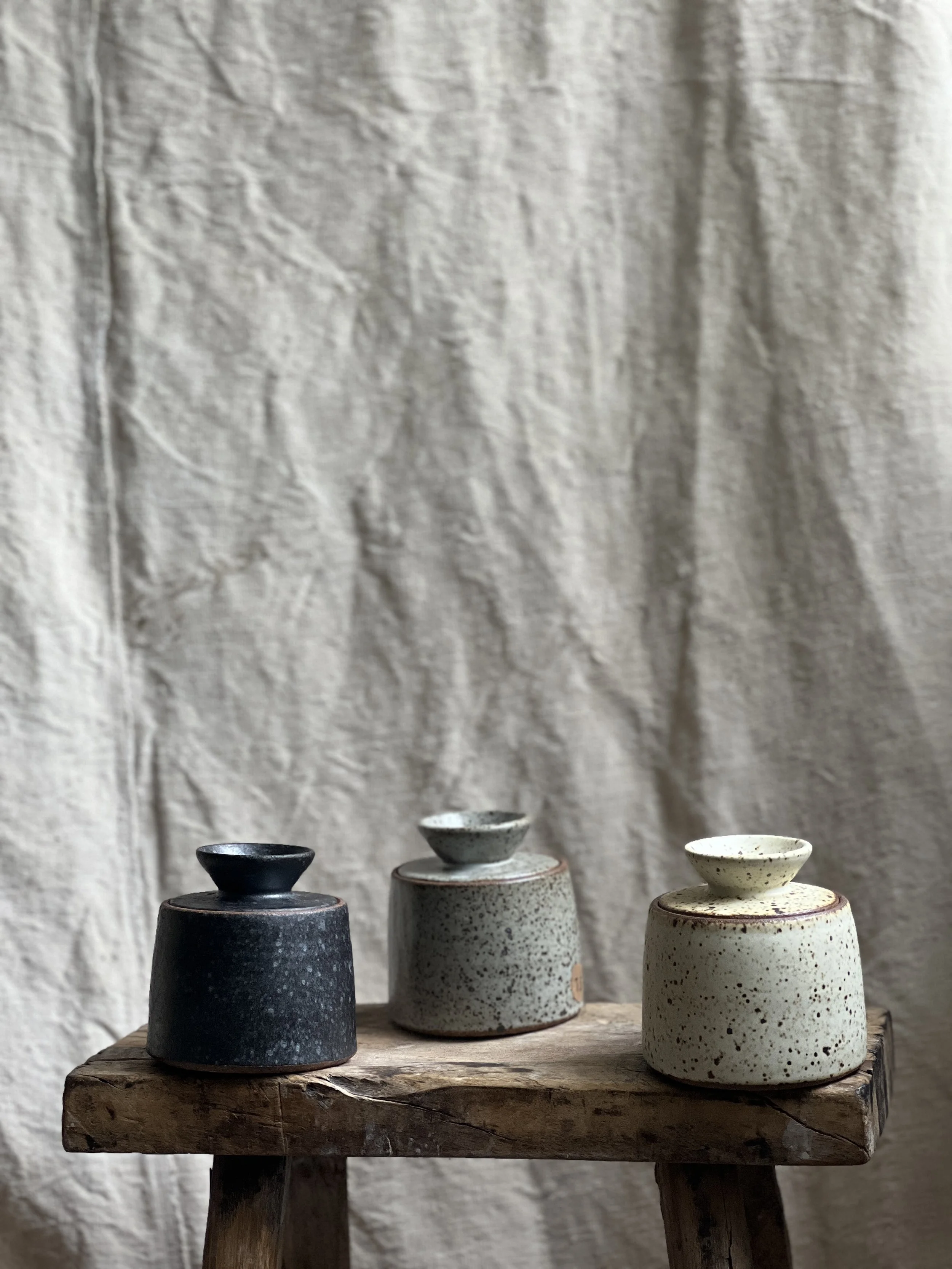 Lidded Stoneware Jar