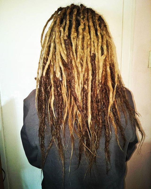 Janie had some short and weak dreads, so we bulked them up and added extensions - ready for colouring!  #dreadlocks #dreads #dread #dreadhead #girlswithdreads #dreadlockmaintenance #dreadmaintenance #melbournedreads #melbournedreadlocks #dreadlocksme