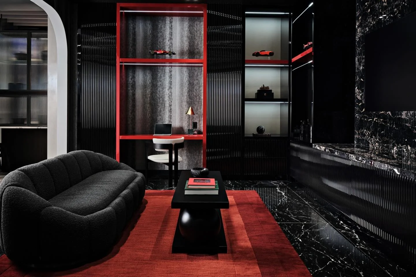 When the directive is &ldquo;design a Ferrari room&rdquo;&hellip; you don&rsquo;t whisper. You rev. ❤️🏁

This space was all about movement, gloss, precision, and unapologetic drama. High-impact reds. Sculptural lines. Lacquered finishes that feel li