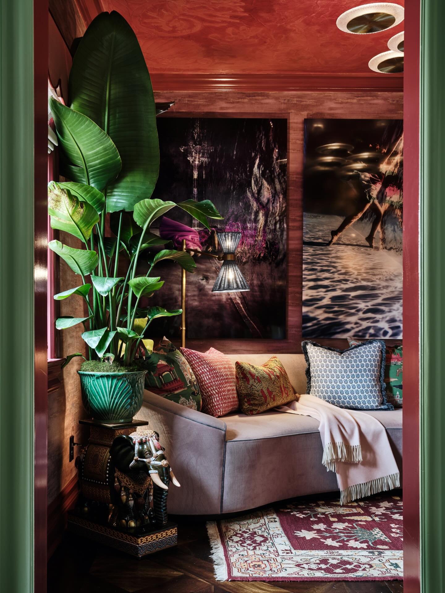 A cozy maximalist nook for a party of one.

This was our 2023 room for the Kips Bay Boys &amp; Girls Club Show House, and she still knows how to hold a moment.

Layered, intimate, unapologetically personal.
Proof that sometimes a little luxury is all