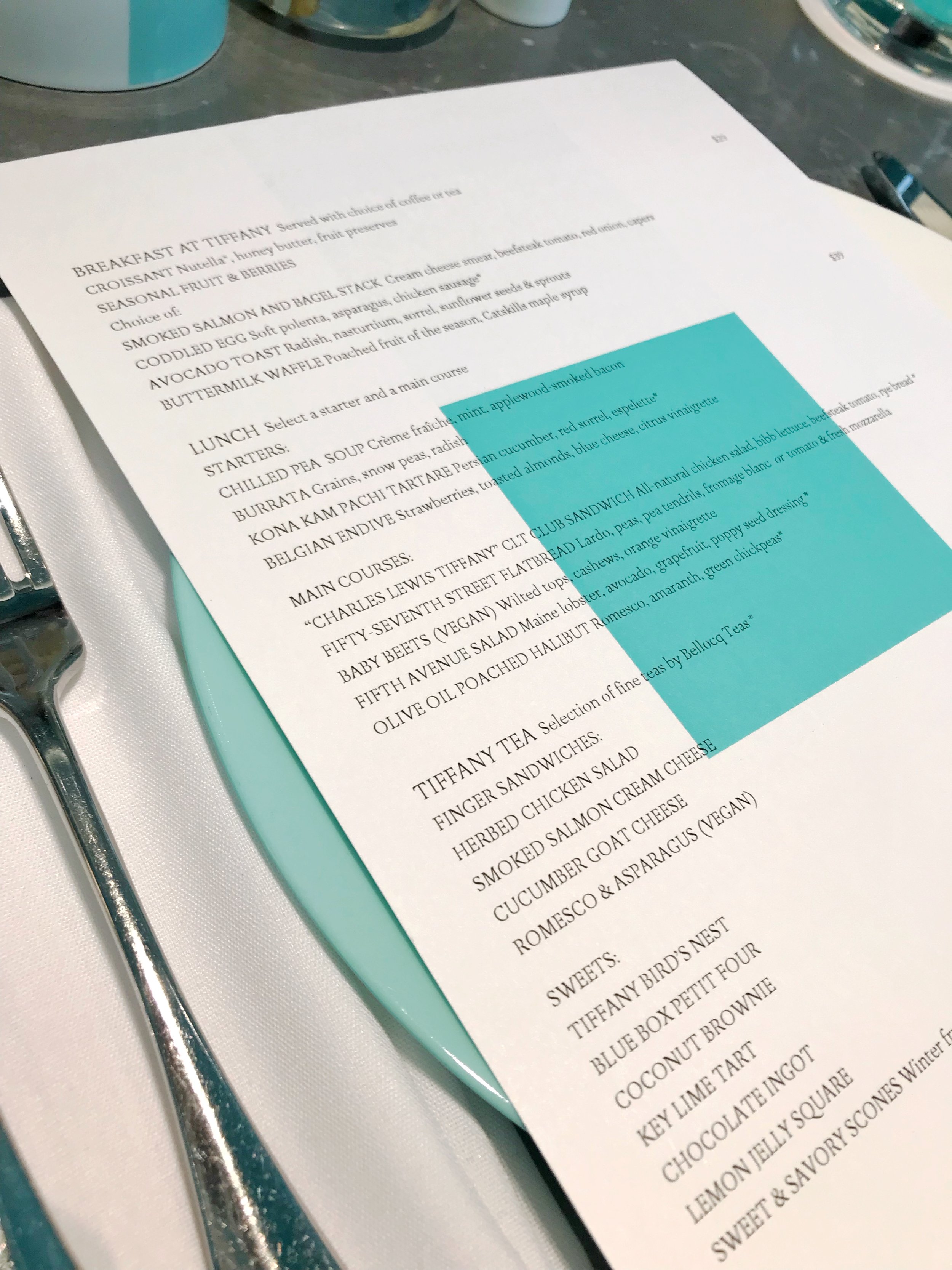 tiffany blue box cafe menu