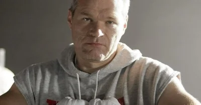 Uwe Boll getting ready for a boxing match with Critics. 