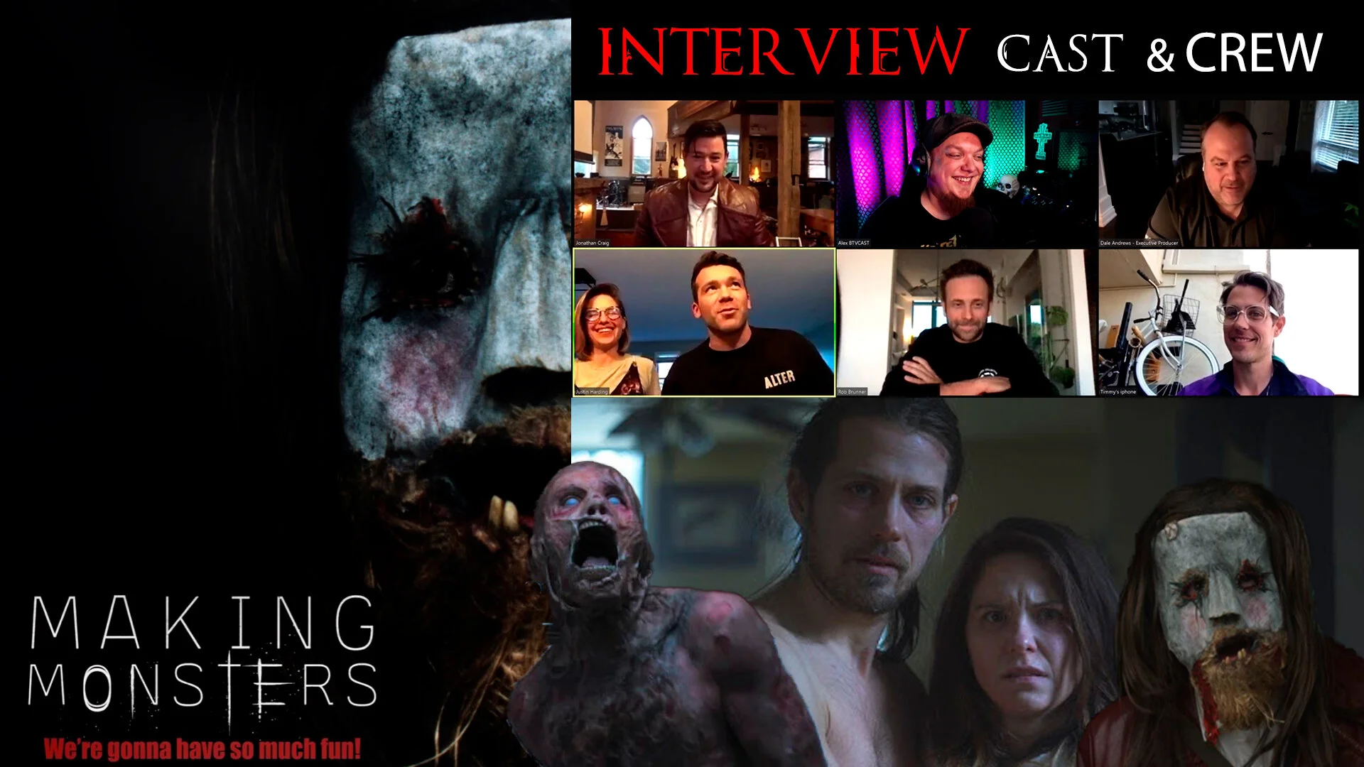 Interview with the Cast & Crew of Making Monsters (2019) - We had a blast!