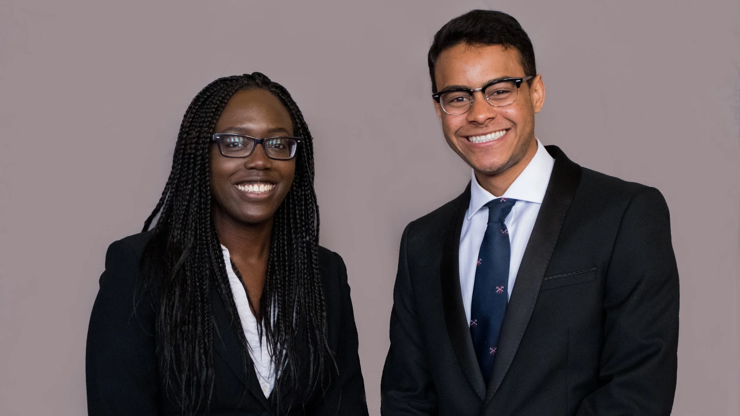 Pictured: Modupe Lucas (Diversity and Inclusion Officer), Samuel Dwarika (International Student Officer). 