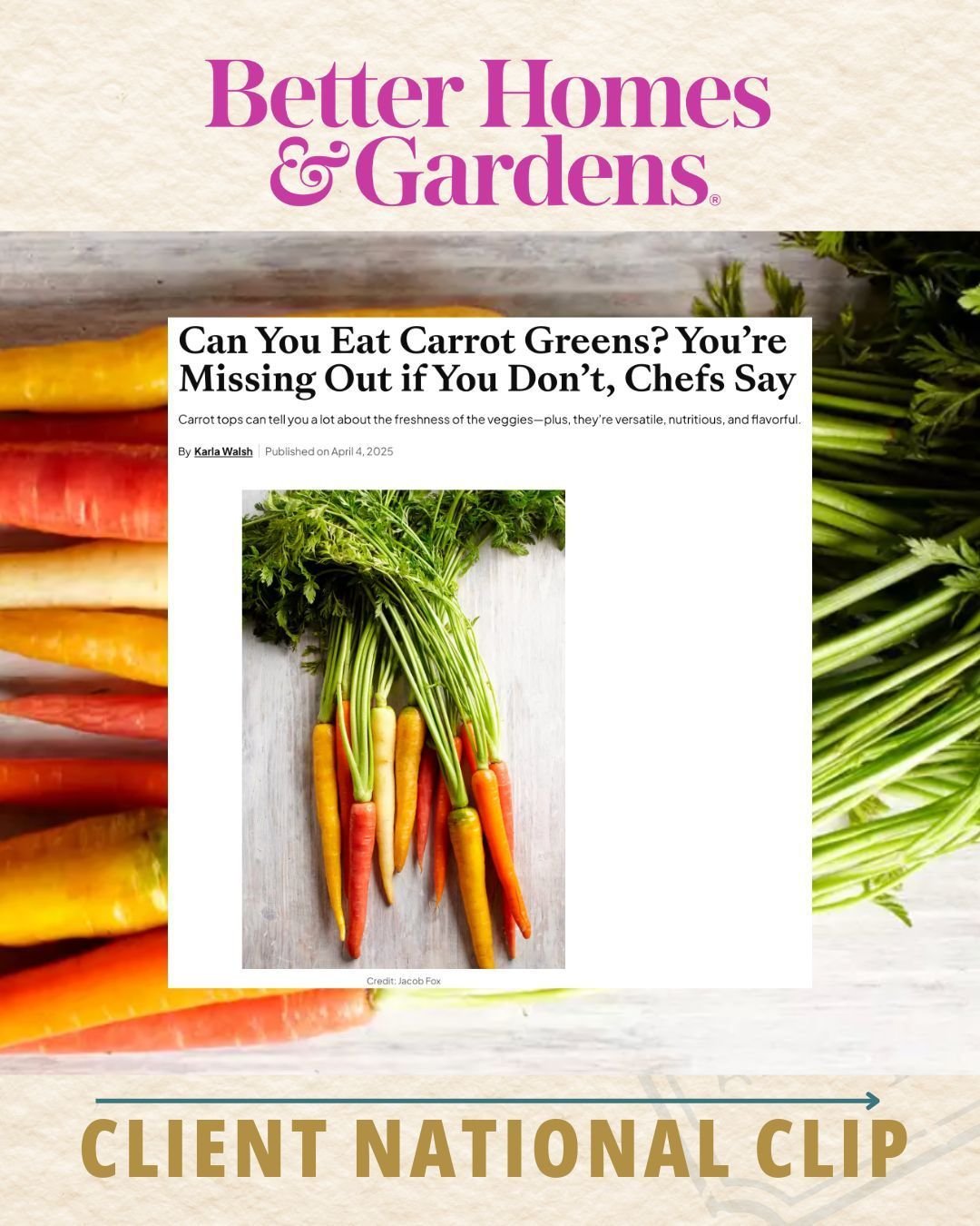 Check out this client's national clip! 🎉 🎉

Congratulations to @arbordayfarm and chef Garrett Kasper for being featured in this @betterhomesandgardens article written by the amazing @karlaswalsh, which will tell you what you could be missing out on