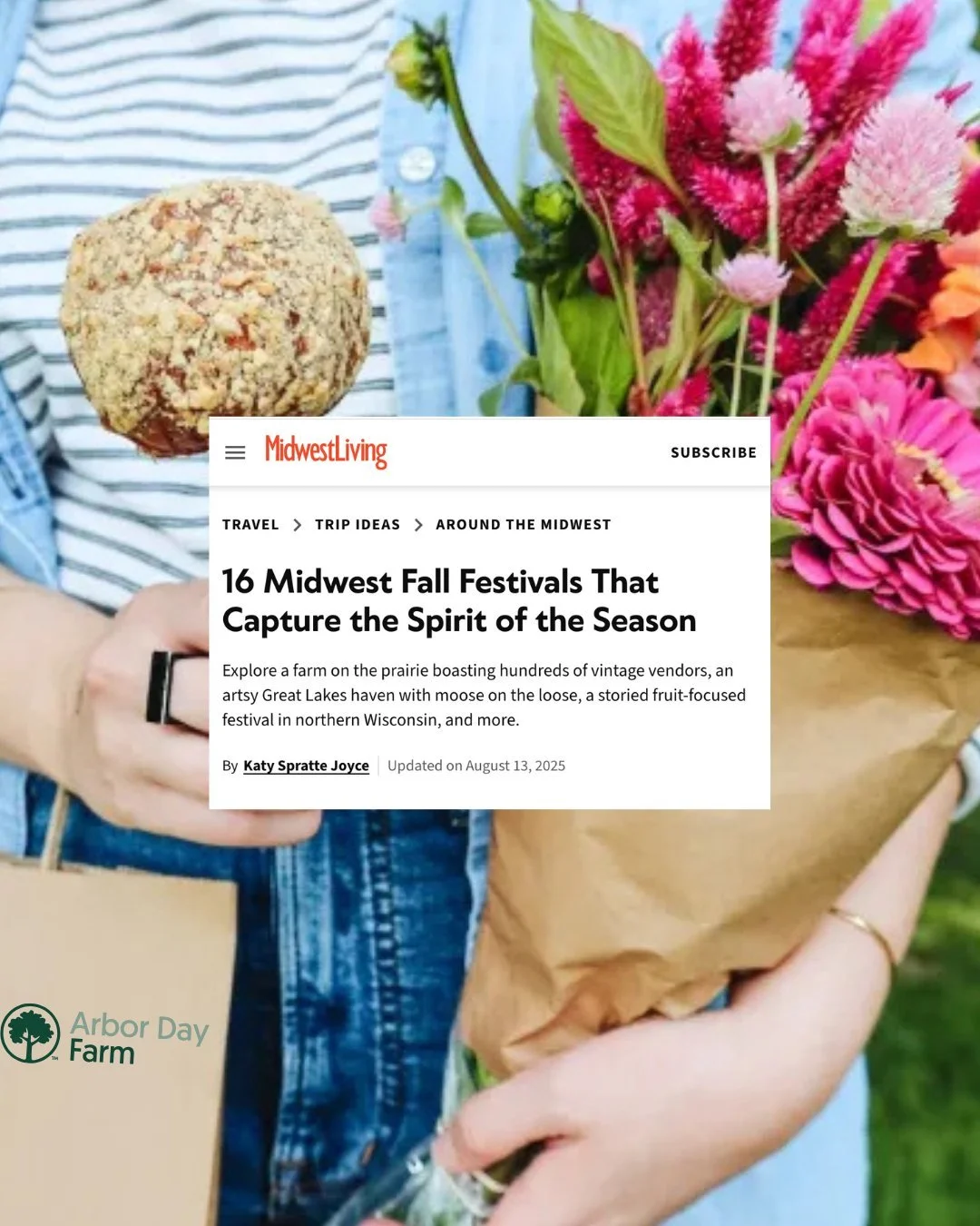 A &quot;core&quot; memory in the making! 🍎✨ Congrats to our friends at @arbordayfarm for being featured in @midwestlivingmag in this roundup of the best fall festivals! It's proof they&rsquo;re truly the best bunch. 🍏 🧺

The story by @katysjoyce h