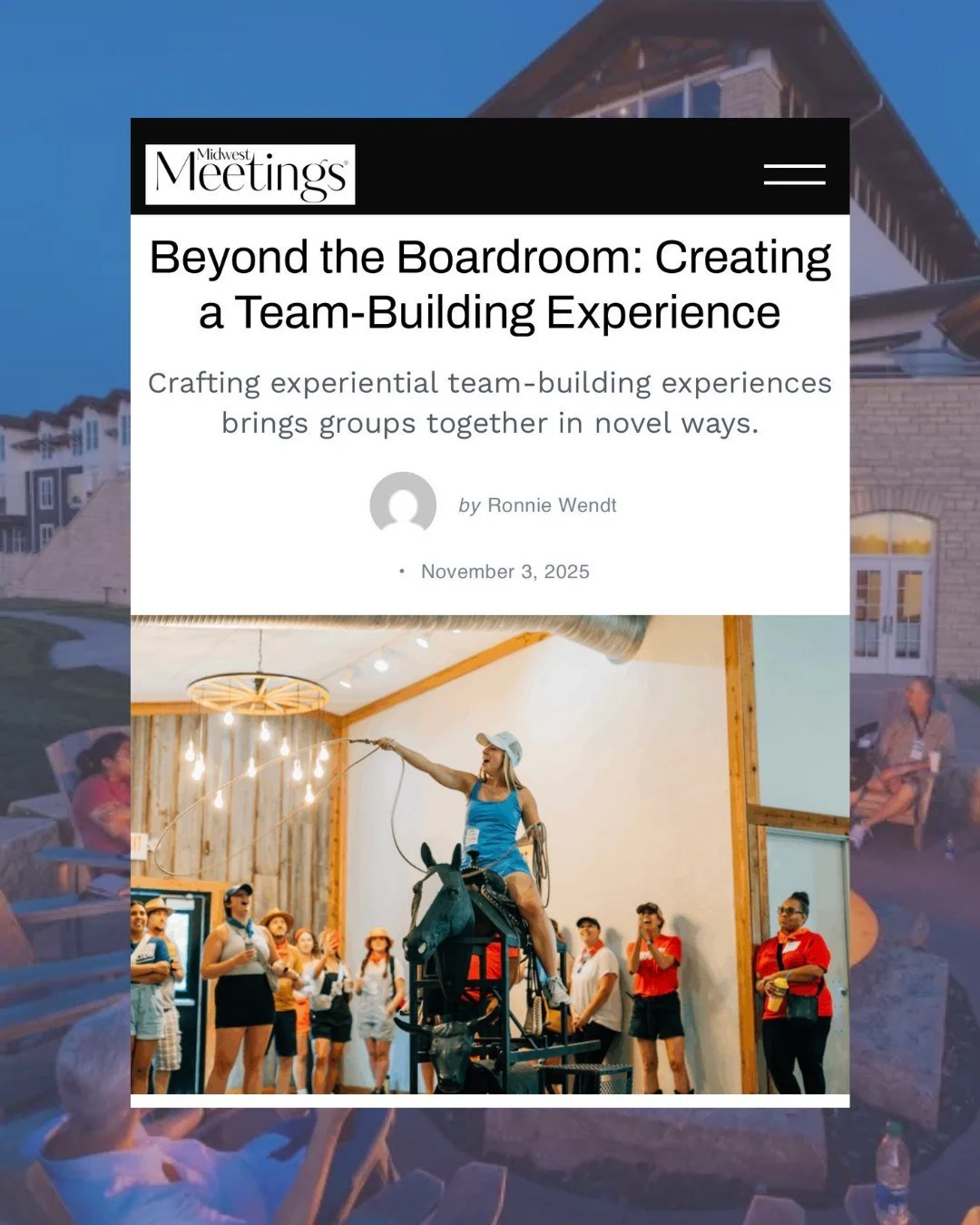 Looking for a fun place to plan your next team-building event? Arbor Day Farm was featured in Midwest Meetings, redefining what it means to &ldquo;meet outside the office.&rdquo; 🌳

Director of Sales Kimberly Osterhout shares how intentional team-bu