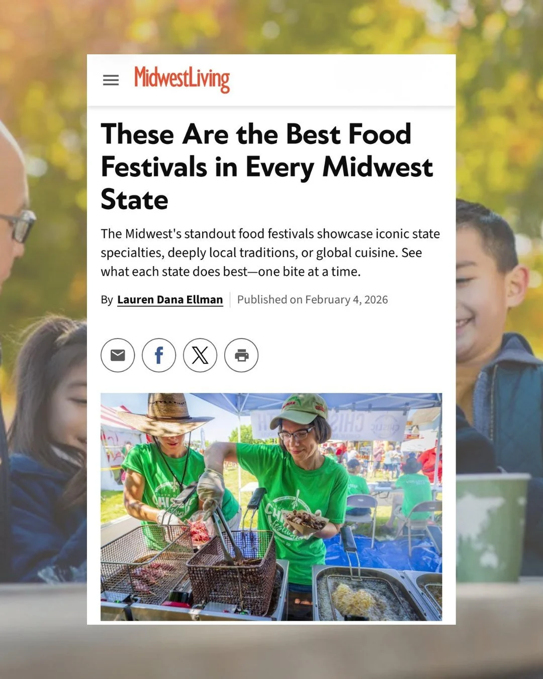 So sweet to see the AppleJack Festival featured in @midwestlivingmag as one of the Midwest&rsquo;s best food festivals! From apple treats to fall traditions at @arbordayfarm, this iconic celebration is a must-visit. 🍎