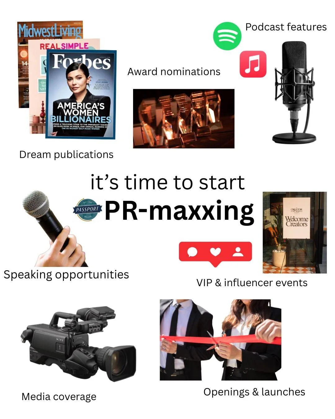 Want to start PR-maxxing in your business? We get it! 

All of these services and more is what Passport PR is known for 🙌 If you want to start PR-maxxing yourself you can schedule a consultation or contact us on our website passportpr.com or comment