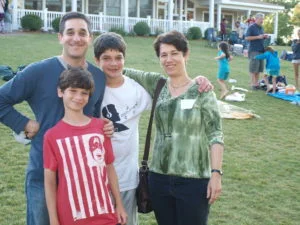 Julie and Joel with their children (from left) Jonathan and Ezra