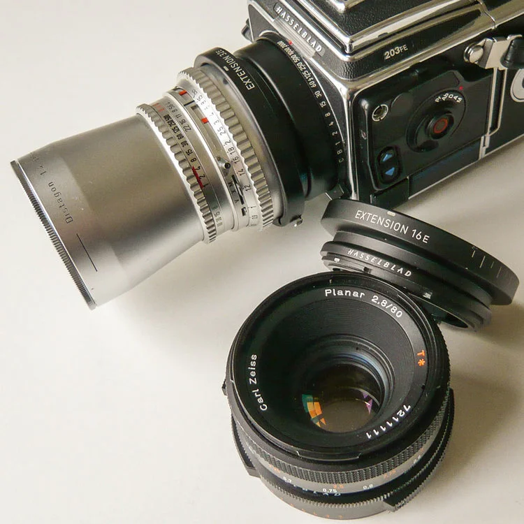 Extension tubes on the Hasselblad
