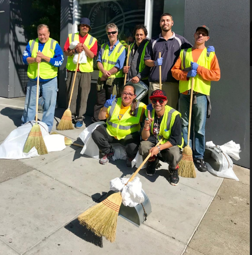 Members of the afternoon shift from North Beach Citizens' Street Beautification Team.