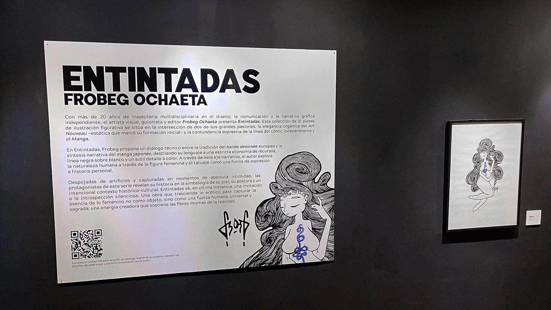 Exposición de 31 ilustraciones digitales de 18X24 impresas en giclée sobre papel de algodón y enmarcadas en madera.