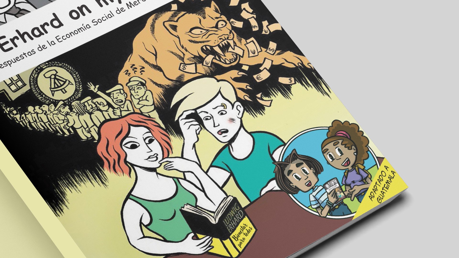 A partir del guion original, estuve a cargo de todo el desarrollo visual del proyecto: storyboard inicial, diseño de personajes y bocetaje, ilustración y preparación de artes finales para impresión.